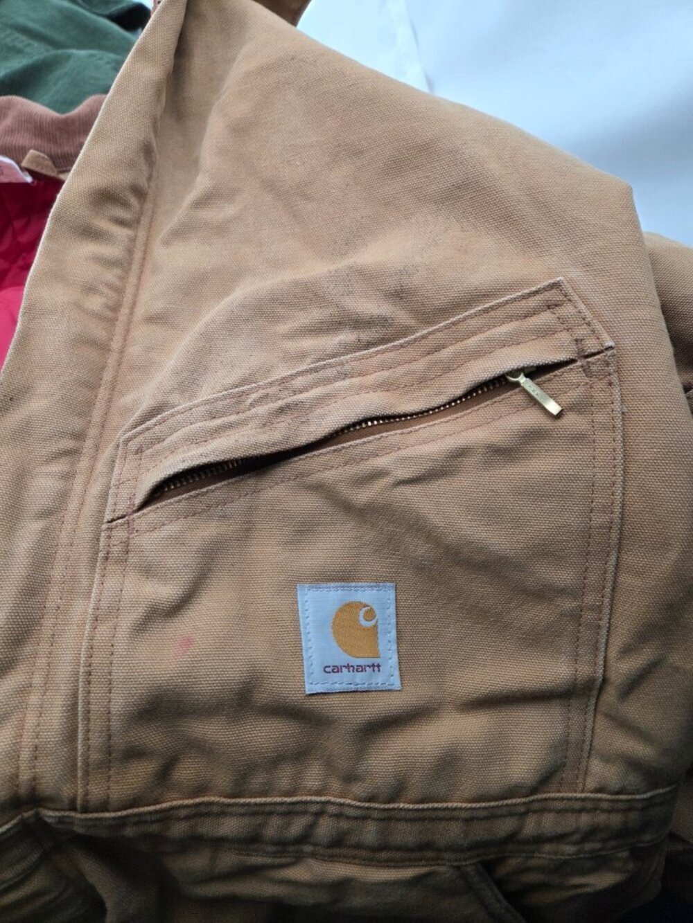 Vintage Carhartt Duck Canvas Quilt-Lined Insulated Coveralls Jumpsuit Brown XL - Picture 14 of 14